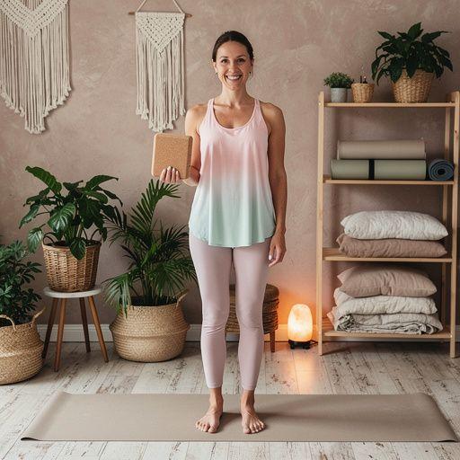 Μια γυναίκα σε στάση γιόγκα, απολαμβάνοντας την ηρεμία και την ισορροπία.